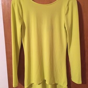 Bisou Bisou Neon Yellow long sleeve women’s top
